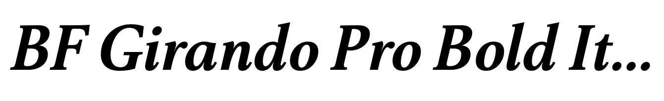 BF Girando Pro Bold Italic
